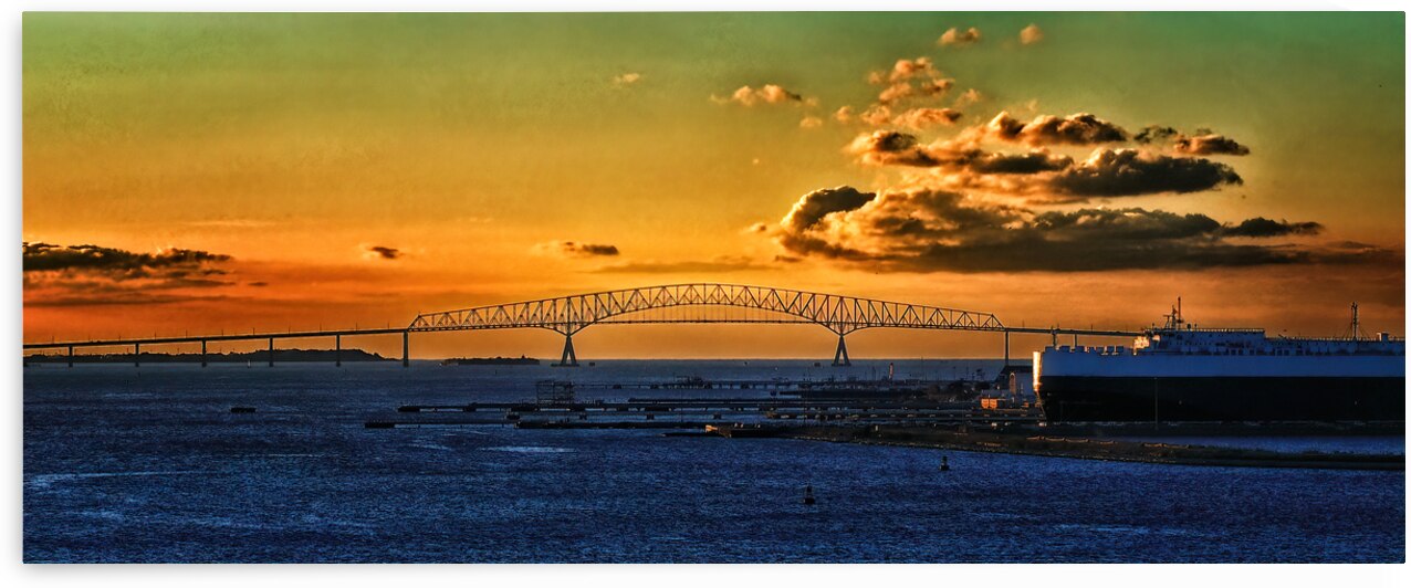 Francis Scott Key Bridge Sunrise Silhouette by Bill Swartwout Photography
