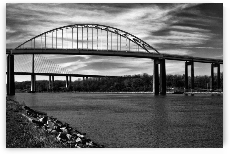 St. Georges Bridge in Black and White 3078 by Bill Swartwout Photography