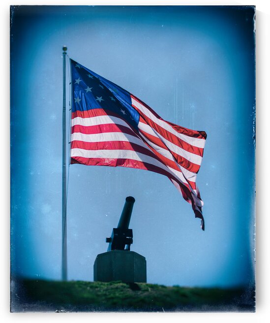 Federal Hill Flag and Cannon Vintage by Bill Swartwout Photography