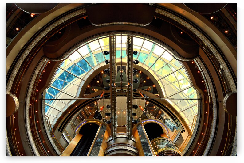 Grandeur of the Seas Centrum Ceiling Gold by Bill Swartwout Photography