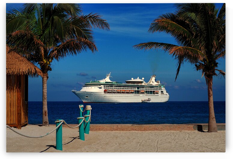 Granduer of the Seas Anchored At Coco Cay by Bill Swartwout Photography