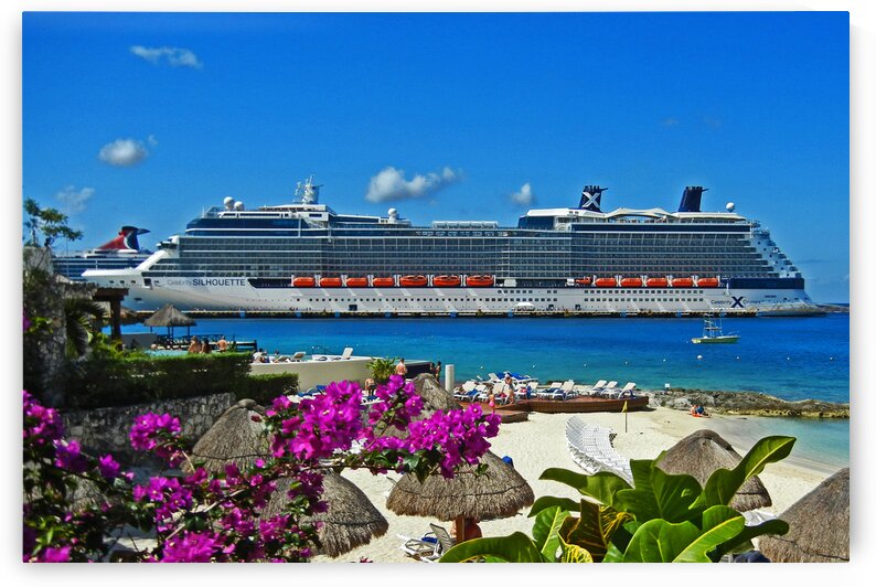 Cruise Ships Docked at Cozumel by Bill Swartwout Photography