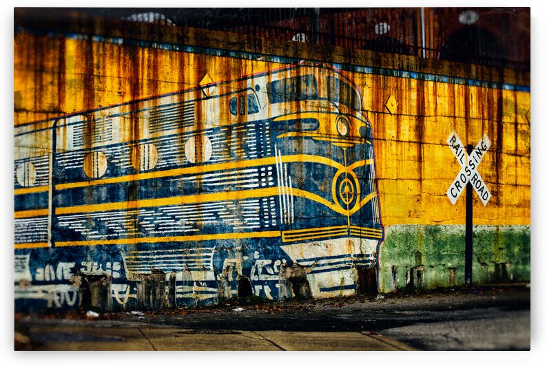 B&O Locomotive on a Wall by Bill Swartwout Photography