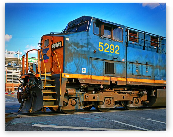 CSX 5292 Locomotive in Baltimore at Ravens Stadium by Bill Swartwout Photography