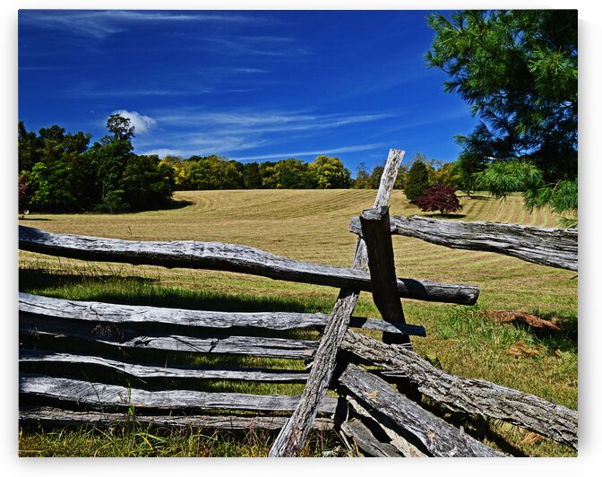 Fenced Field at Harpers Ferry by Bill Swartwout Photography