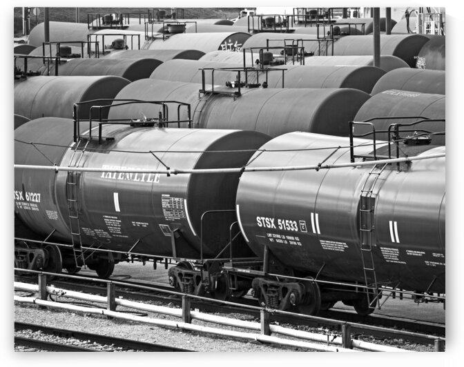 How Sweet It Is Tank Cars in Black and White by Bill Swartwout Photography