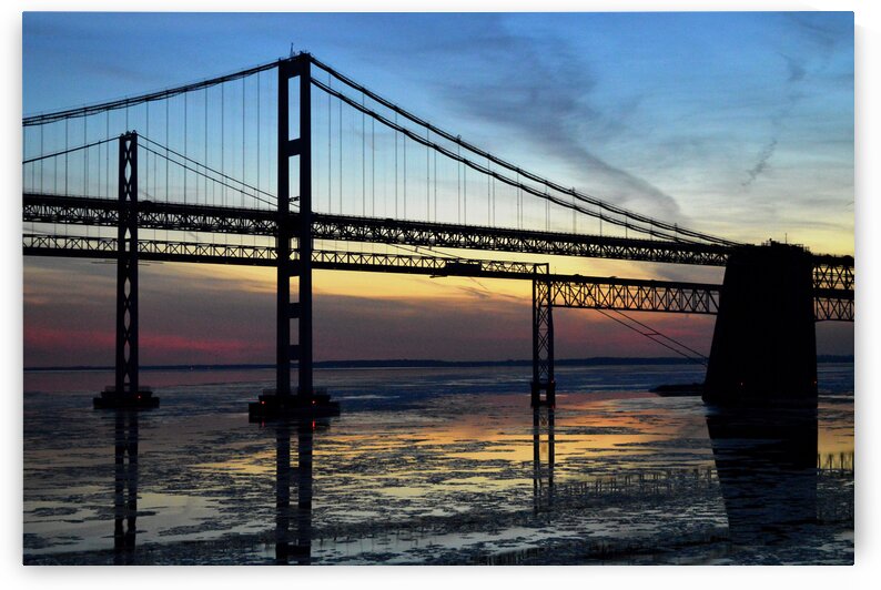 Frozen Waters Under the Chesapeake Bay Bridge by Bill Swartwout Photography