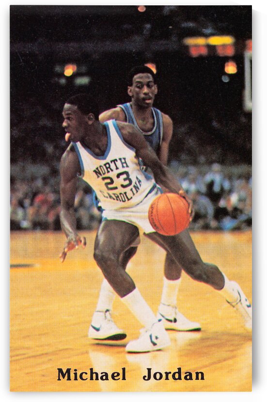 1984 Michael Jordan UNC Basketball Poster by Row One Brand