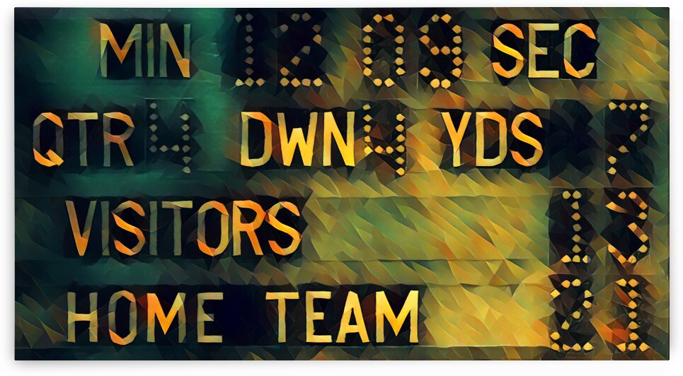 Football Scoreboard Art by Pierce Anderson