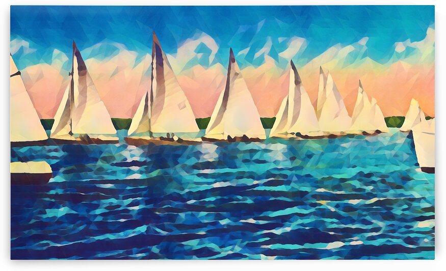 sail boats art by Pierce Anderson