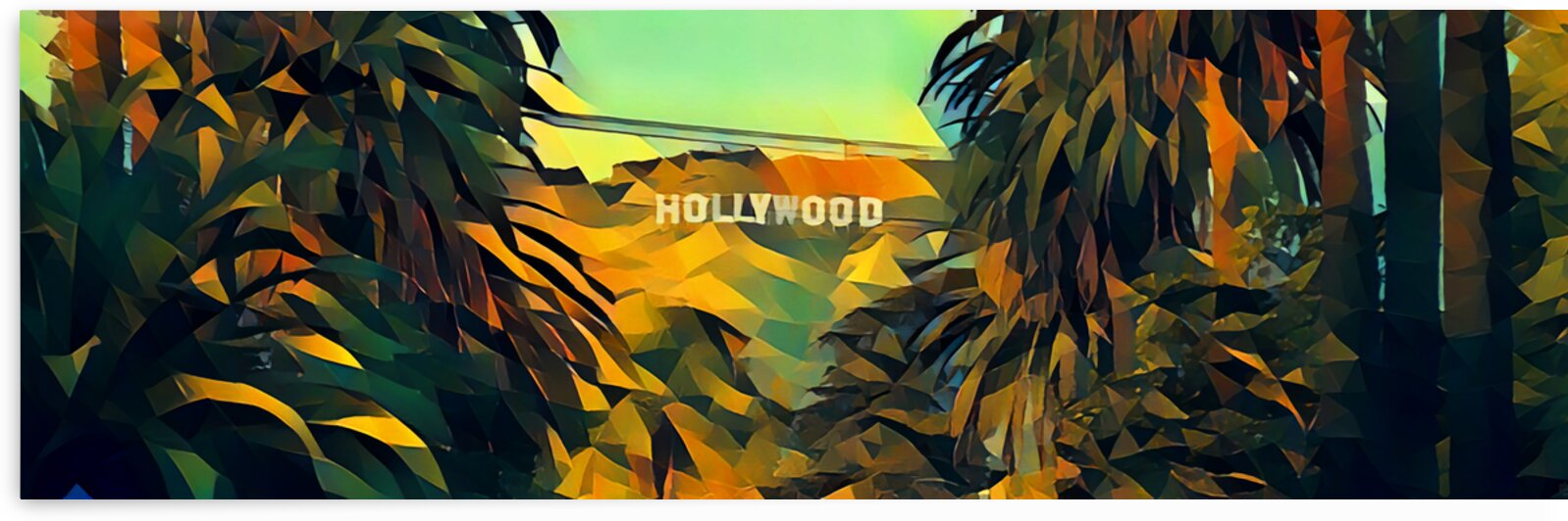 hollywood sign art by Pierce Anderson