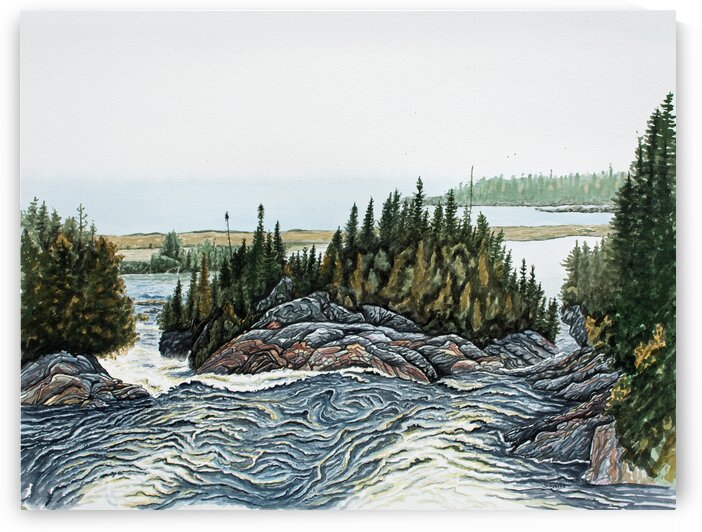 Aguasabon River Painting by Stephen Emms