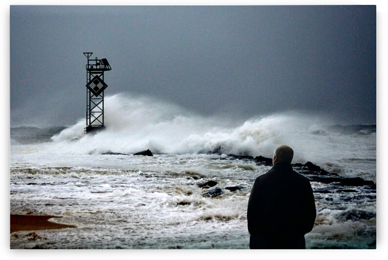 Angry Ocean in OC with the Gray Man by Bill Swartwout Photography