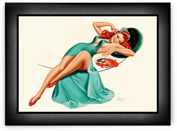 Chocolate Delights by Peter Driben Pin-Up Girl Vintage Art by xzendor7