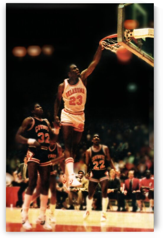 1983 Oklahoma Sooners Basketball Wayman Tisdale Art by Row One Brand