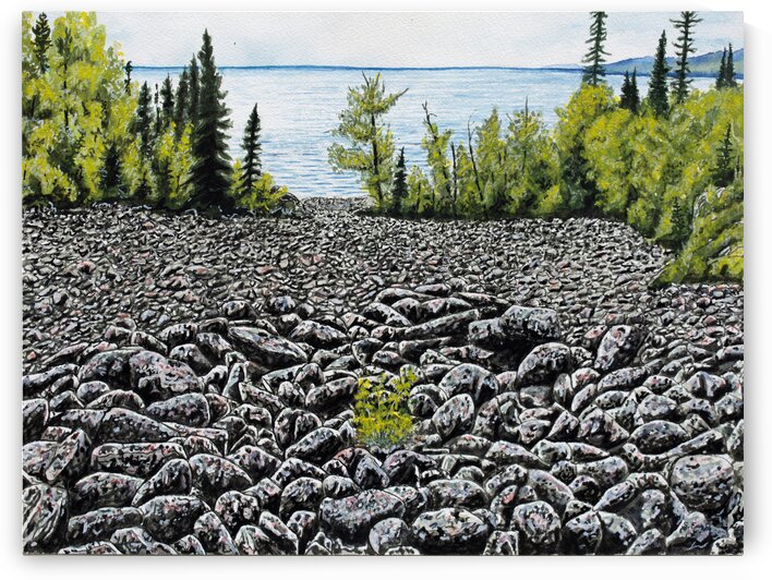 Pukaskwa Pit Painting by Stephen Emms