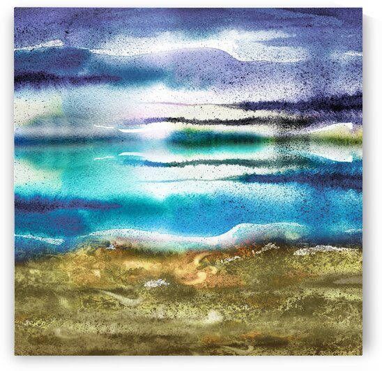 Beach Art Ocean Seascape Sea View Painting For Home Interior Decor I by Irina Sztukowski