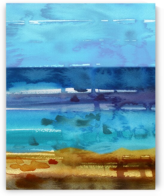 Beach Art Ocean Seascape Sea View Painting For Home Interior Decor II by Irina Sztukowski