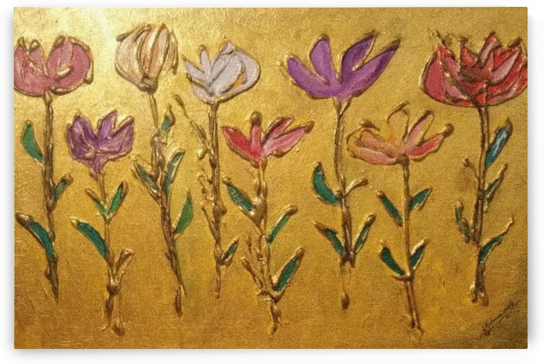 THE FLOWERS Art Print from Original Acrylic Painting on Canvas by Rebecca Mangalindan By:Zo® by By:Zo Art Print Collection   by Maria Desnoyers