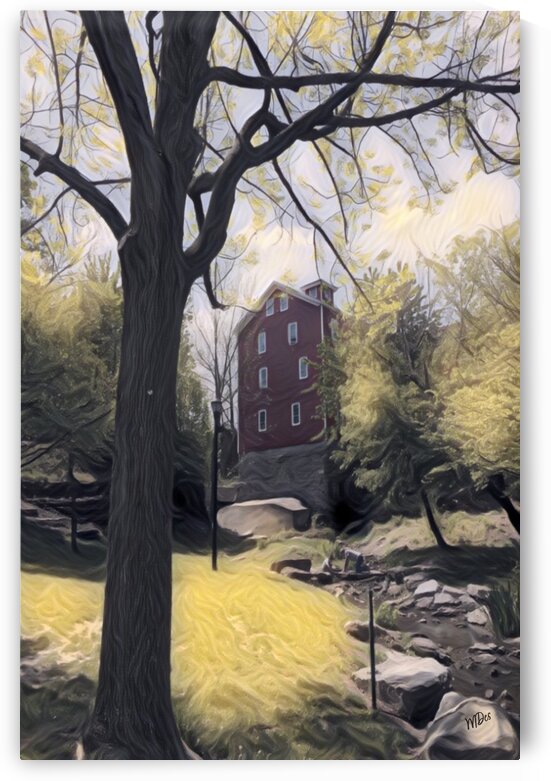 OLD WATERMILL IN SPRING - New York Landscape Canvas Print ByZo Art Photography by By:Zo Art Print Collection   by Maria Desnoyers