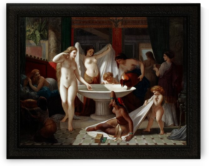 Jeunes Femmes Au Bain by Henri-Pierre Picou Old Masters Classical Art Reproduction by xzendor7