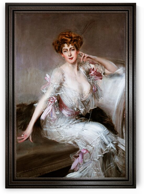 Portrait Of Anna Elizabeth Hansen by Giovanni Boldini Classical Art Old Masters Reproduction by xzendor7