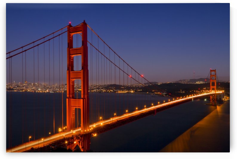 Golden Gate Bridge at Night by Melanie Viola