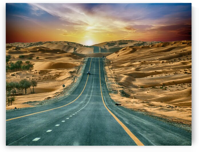 On a lone desert highway   by M Damien Suriel