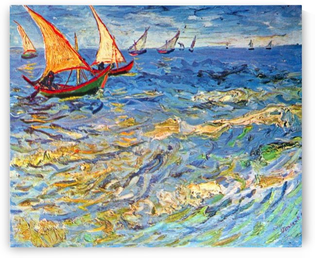 The sea at Saintes Maries by Van Gogh