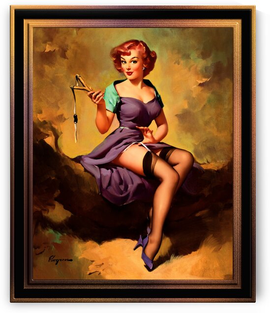 Its A Snap by Gil Elvgren Pin-Up Girl Vintage Artwork by xzendor7