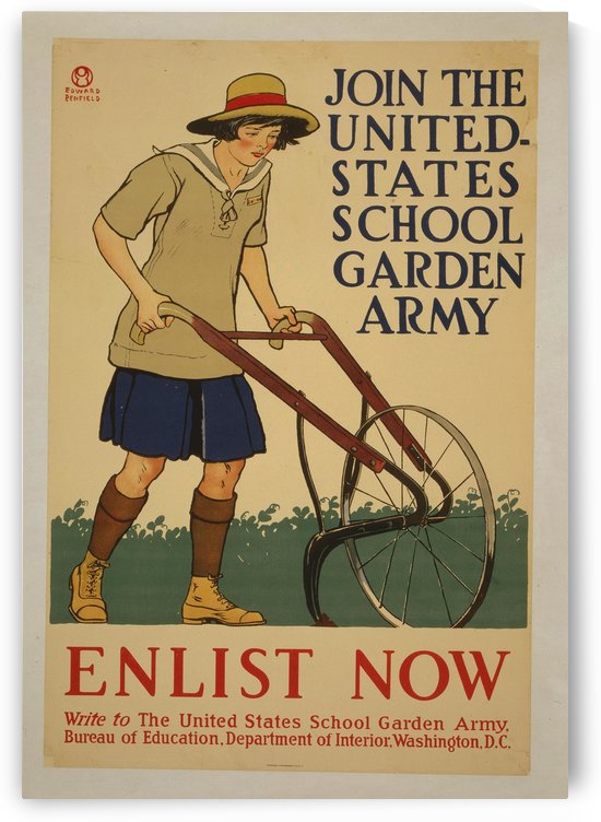 Join the United States School Garden Army by VINTAGE POSTER