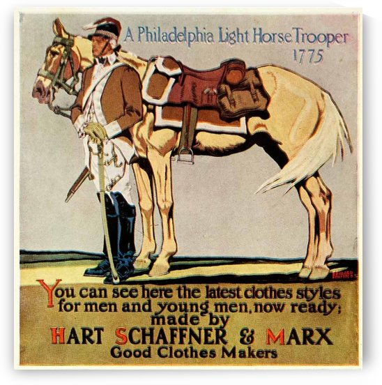 A Philadelphia Light Horse Trooper, 1775 by VINTAGE POSTER