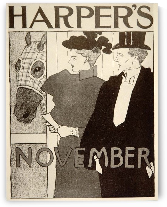 Harpers Horse Stall Edward Penfield Mini Poster by VINTAGE POSTER