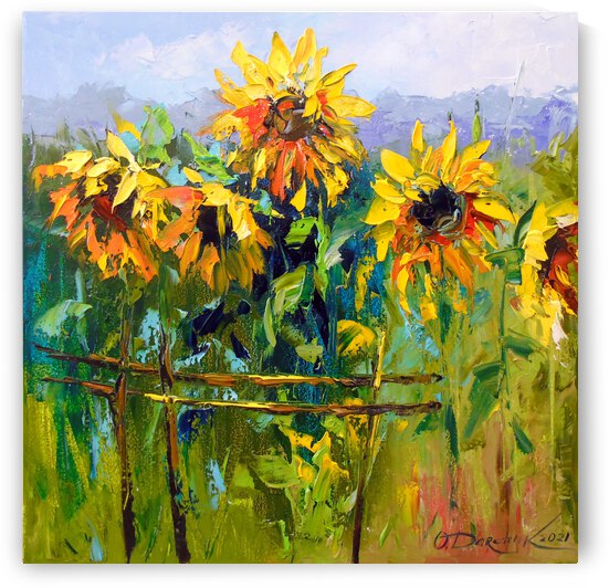 Sunflowers and wind by Olha Darchuk 