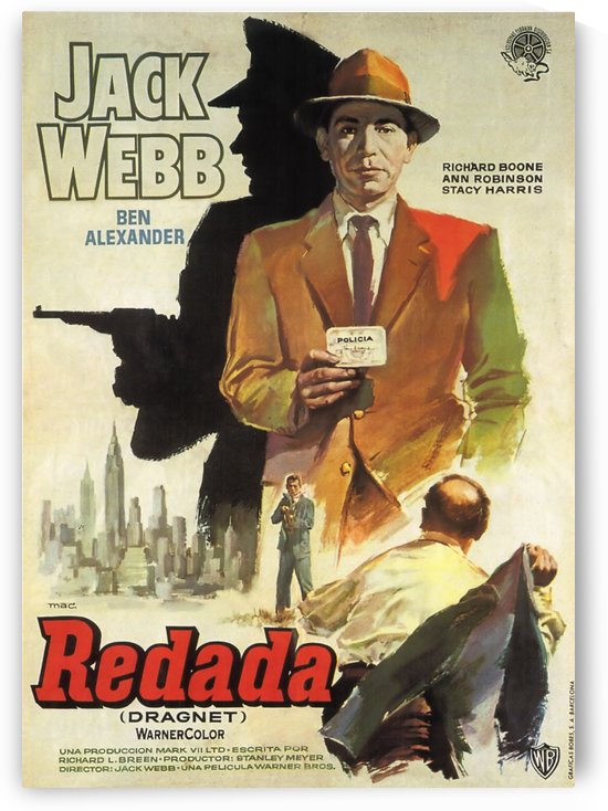 Film Noir Poster - Dragnet by VINTAGE POSTER