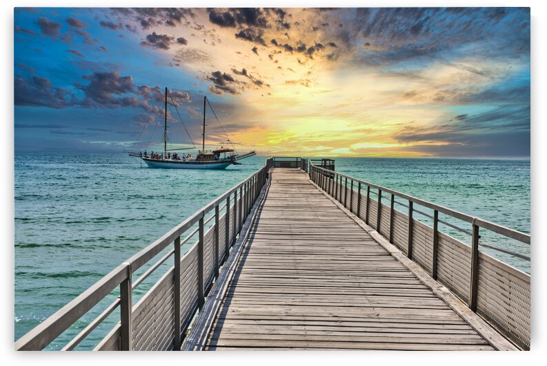 Sunset Pier on the Black Sea by M Damien Suriel