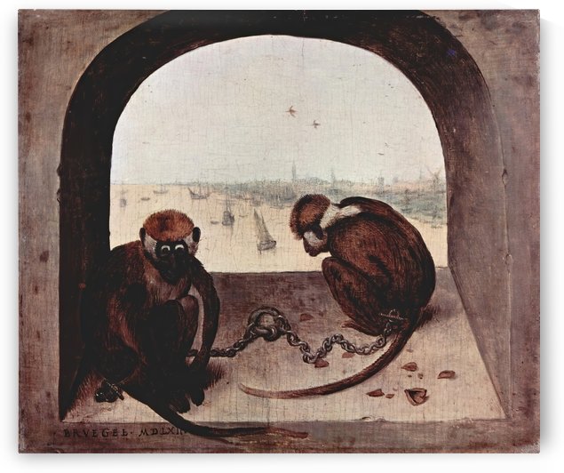Two monkeys by Pieter Bruegel