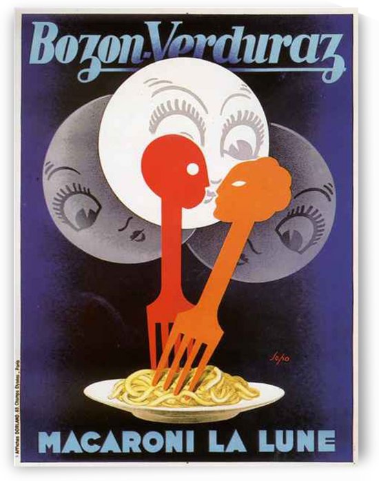 Moon Macaroni Vintage Food Poster by VINTAGE POSTER