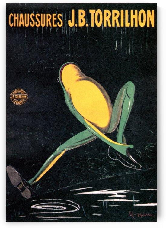 Frog with shoes vintage poster, 1906 by VINTAGE POSTER