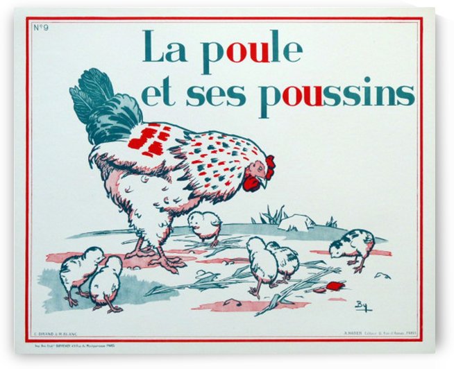 La Poule et ses Poussins by VINTAGE POSTER