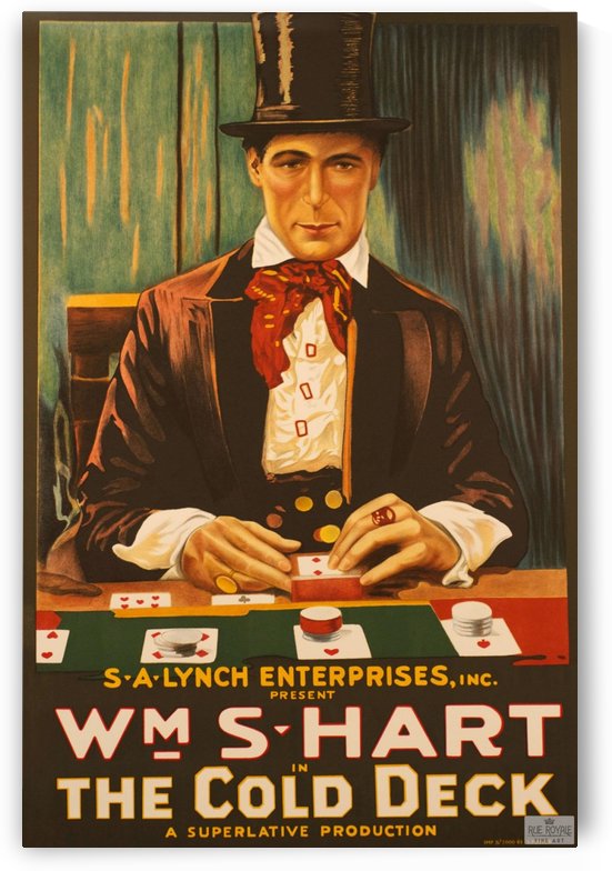 The cold deck gambling card game Classic movie poster vintage by VINTAGE POSTER