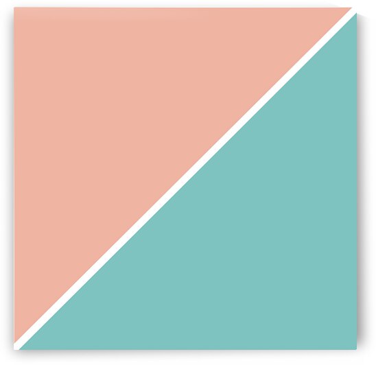 Peach and Turquoise Abstract by rizu_designs