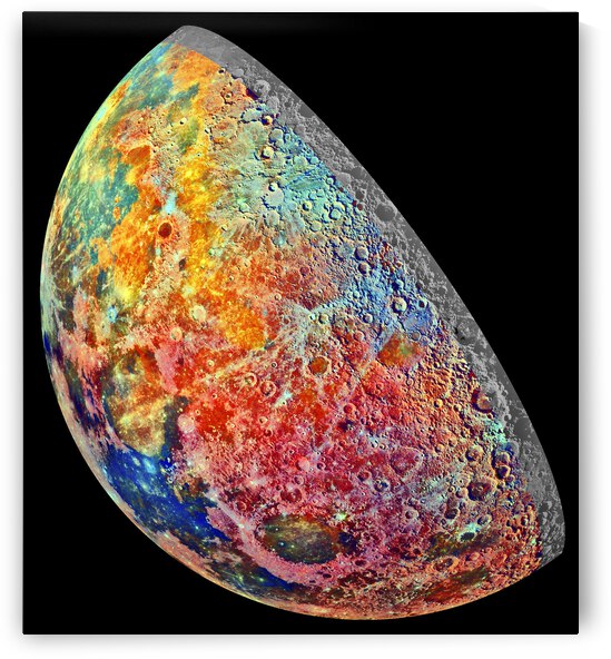 mosaic moon planet dark by Canvapro