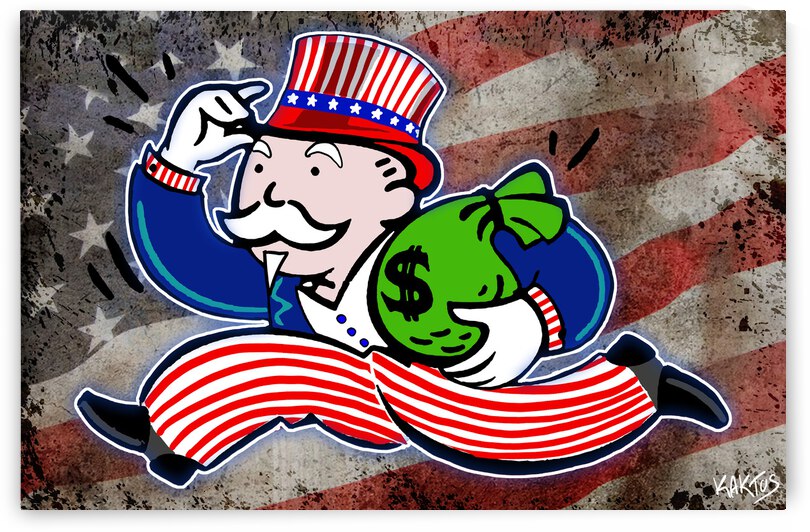 Mr Monopoly America by Kaktus Art