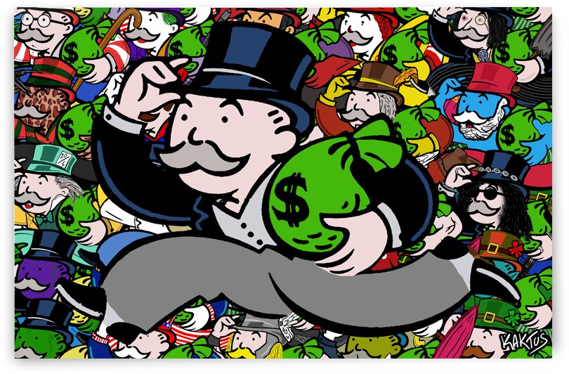 All Mr Monopoly by Kaktus Art