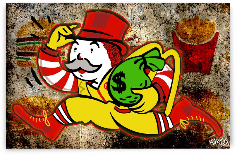 Mr Monopoly Ronald McDonald by Kaktus Art