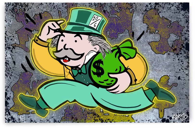 Mr Monopoly Chapelier Fou by Kaktus Art