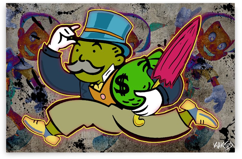 Mr Monopoly  jiminy cricket by Kaktus Art