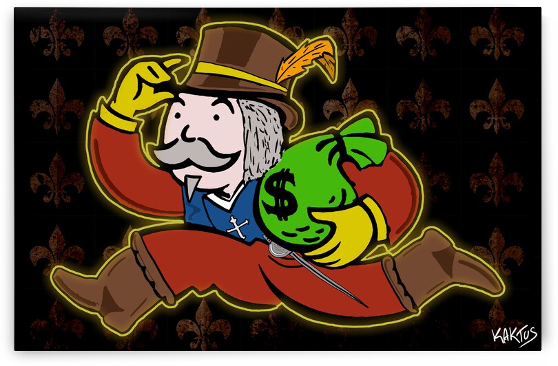 Mr Monopoly Mousquetaire by Kaktus Art
