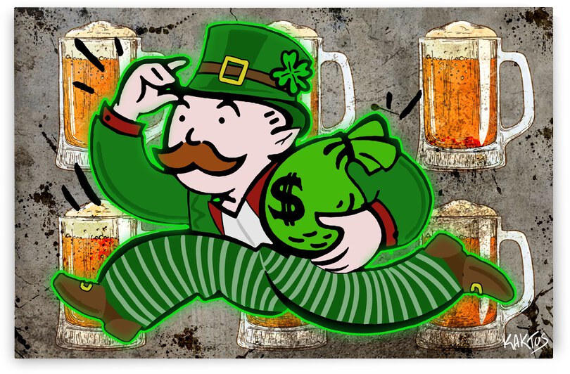 Mr Monopoly  Leprechun by Kaktus Art